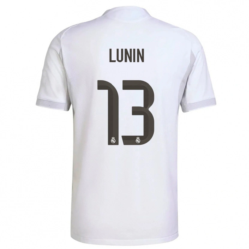 Danxen Dětské Andriy Lunin #13 Bílá Žlutá Domů Hráčské Dresy 2025/26 Dres