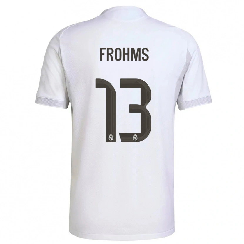 Danxen Dětské Merle Frohms #13 Bílá Žlutá Domů Hráčské Dresy 2025/26 Dres