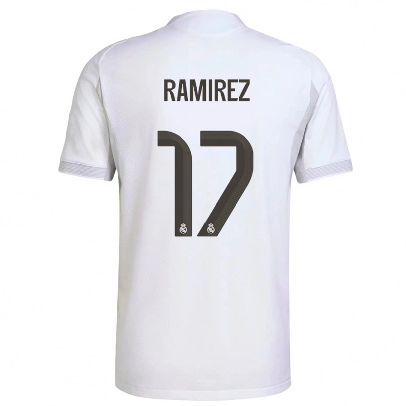 Danxen Dětské Darío Ramírez #17 Bílá Žlutá Domů Hráčské Dresy 2025/26 Dres