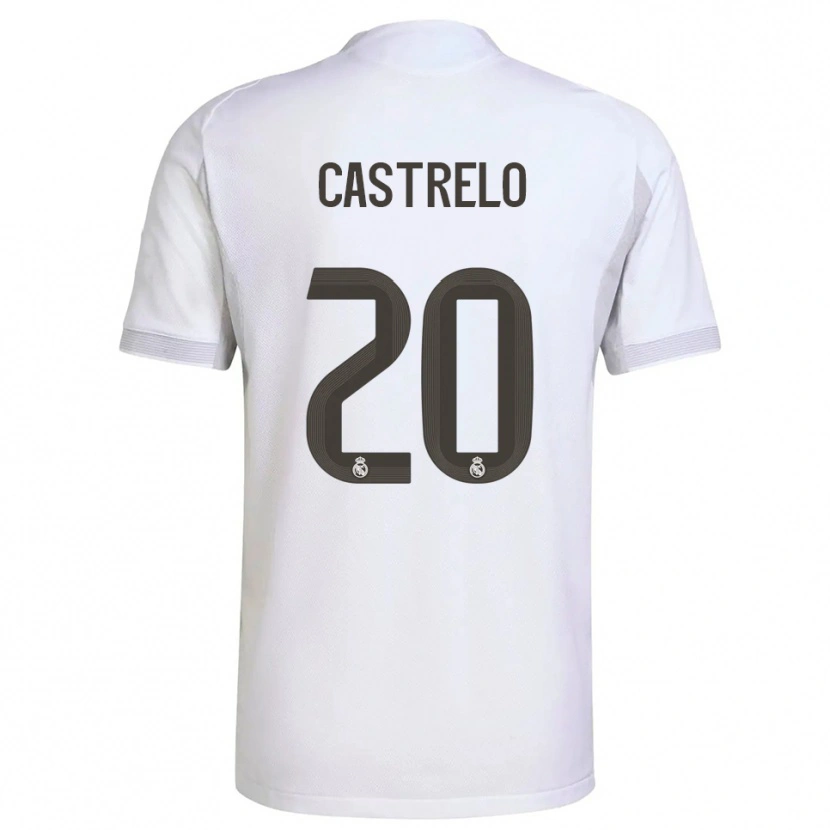 Danxen Dětské Gabri Castrelo #20 Bílá Žlutá Domů Hráčské Dresy 2025/26 Dres