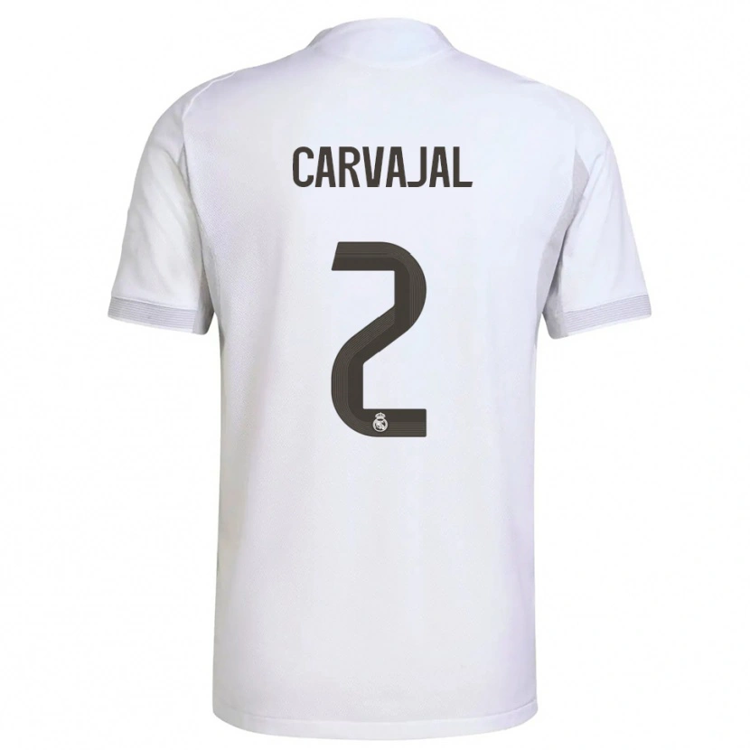Danxen Dětské Daniel Carvajal #2 Bílá Žlutá Domů Hráčské Dresy 2025/26 Dres