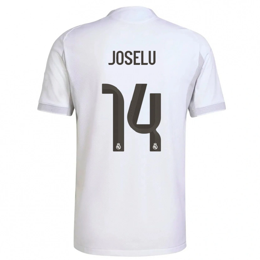 Danxen Dětské Joselu #14 Bílá Žlutá Domů Hráčské Dresy 2025/26 Dres