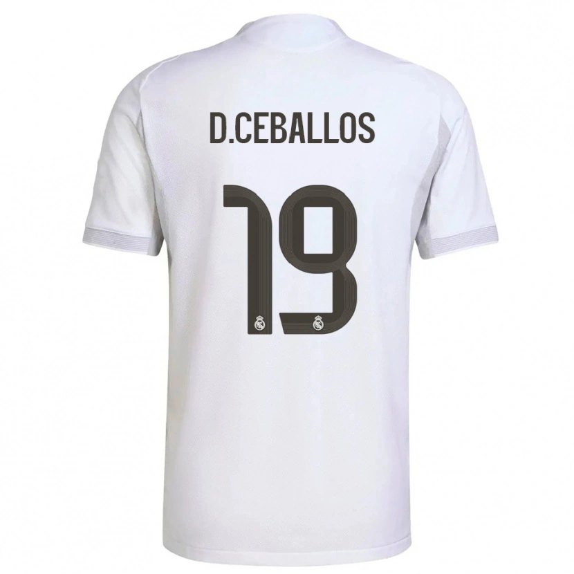 Danxen Dětské Dani Ceballos #19 Bílá Žlutá Domů Hráčské Dresy 2025/26 Dres