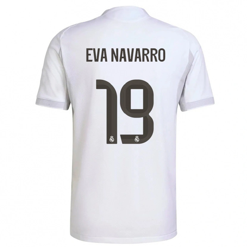 Danxen Dětské Eva Navarro #19 Bílá Žlutá Domů Hráčské Dresy 2025/26 Dres