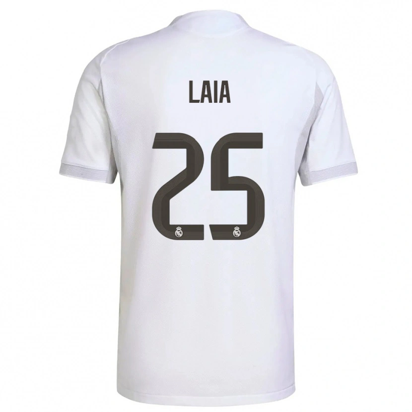 Danxen Dětské Laia López De La Morena #25 Bílá Žlutá Domů Hráčské Dresy 2025/26 Dres