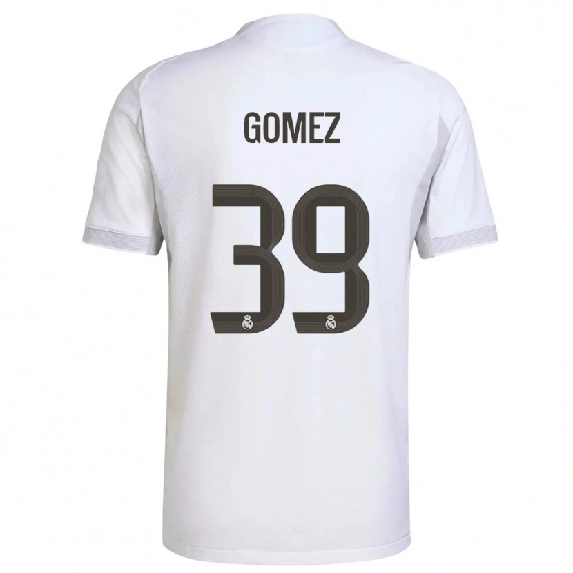 Danxen Dětské Eric Gómez #39 Bílá Žlutá Domů Hráčské Dresy 2025/26 Dres