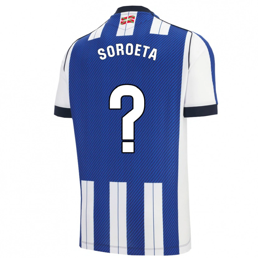 Danxen Dětské Javier Soroeta #0 Modrá Bílá Domů Hráčské Dresy 2025/26 Dres