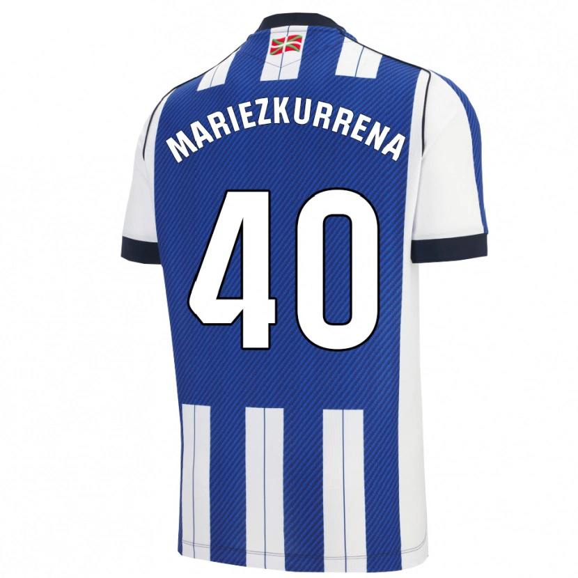 Danxen Dětské Arkaitz Mariezkurrena #40 Modrá Bílá Domů Hráčské Dresy 2025/26 Dres