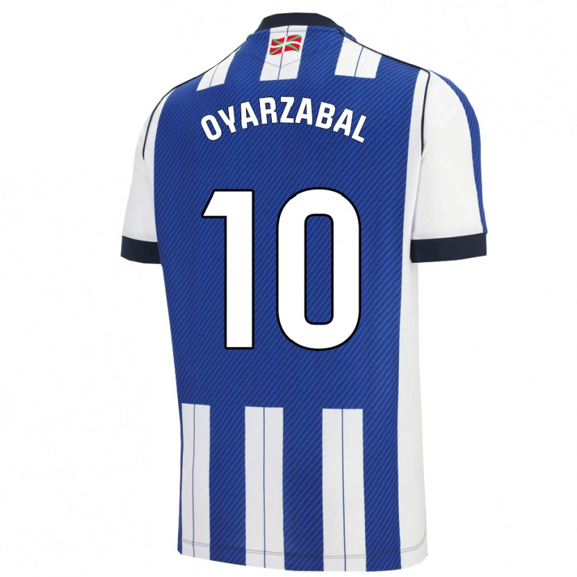 Danxen Dětské Mikel Oyarzabal #10 Modrá Bílá Domů Hráčské Dresy 2025/26 Dres
