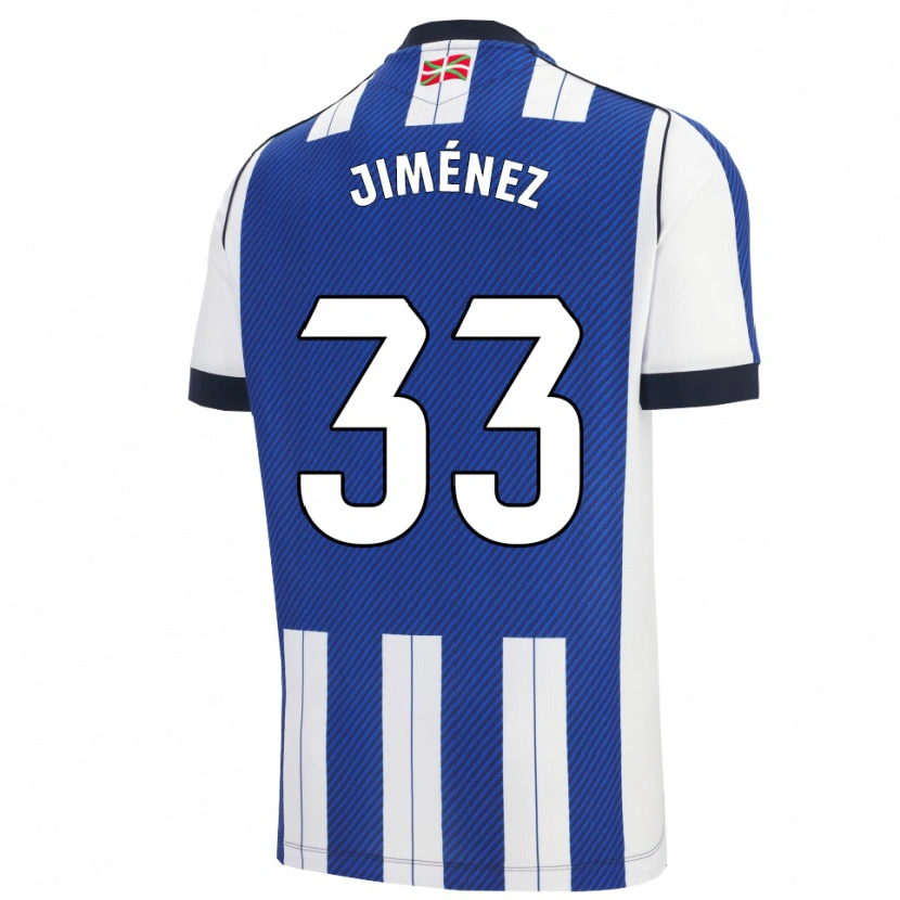 Danxen Dětské Javier Jiménez #33 Modrá Bílá Domů Hráčské Dresy 2025/26 Dres