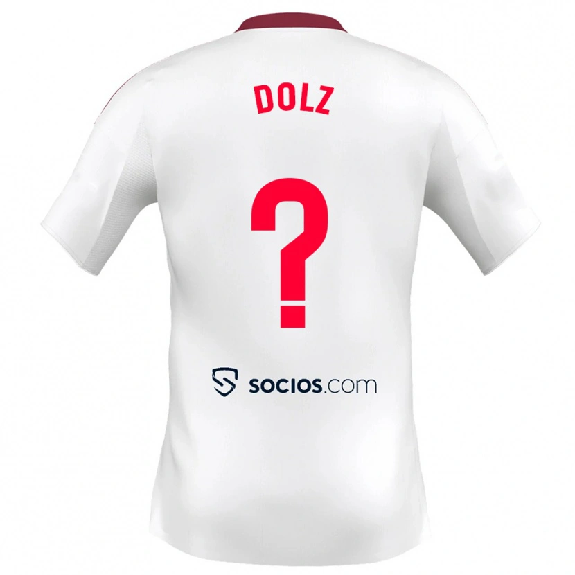 Danxen Dětské Marc Dolz #0 Bílá Červená Domů Hráčské Dresy 2025/26 Dres