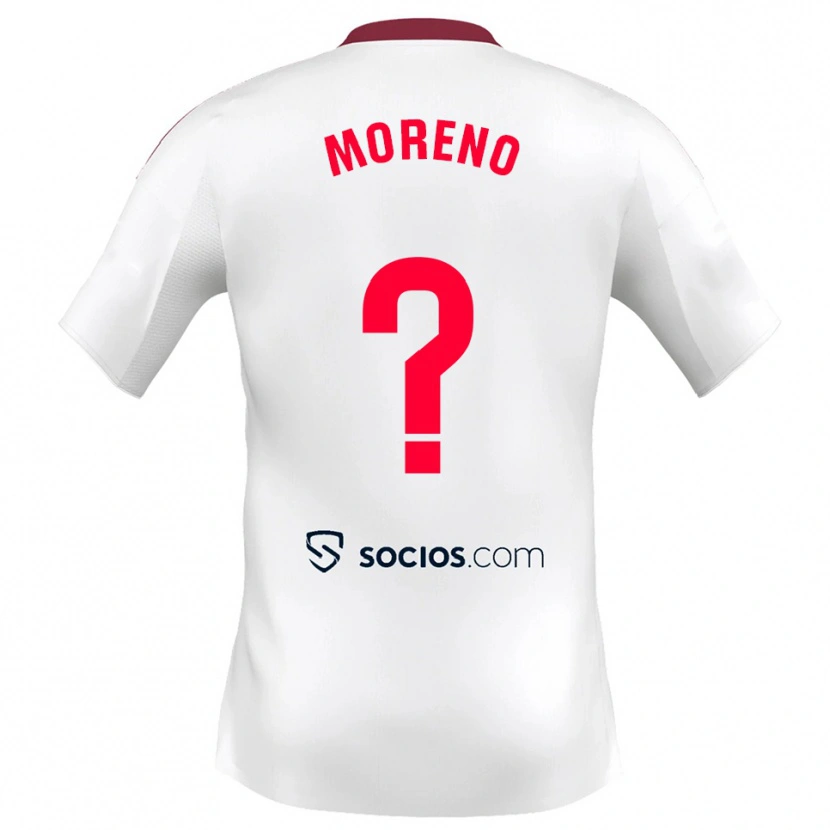 Danxen Dětské Jorge Moreno #0 Bílá Červená Domů Hráčské Dresy 2025/26 Dres