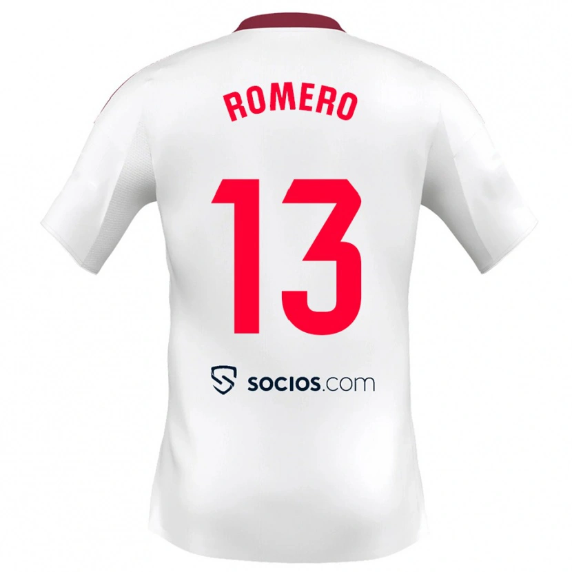 Danxen Dětské Rafael Romero #13 Bílá Červená Domů Hráčské Dresy 2025/26 Dres