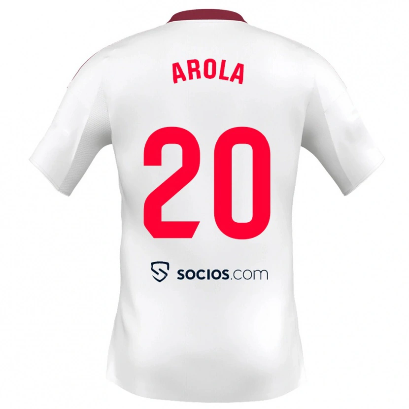 Danxen Dětské Arola Aparicio Gili #20 Bílá Červená Domů Hráčské Dresy 2025/26 Dres