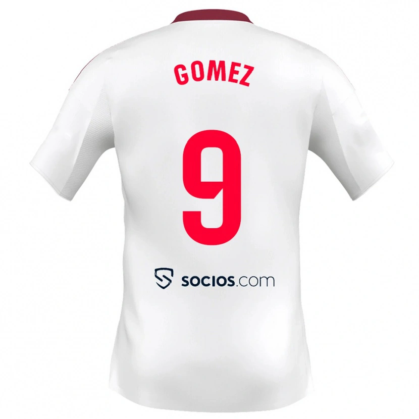 Danxen Dětské Raúl Gómez #9 Bílá Červená Domů Hráčské Dresy 2025/26 Dres