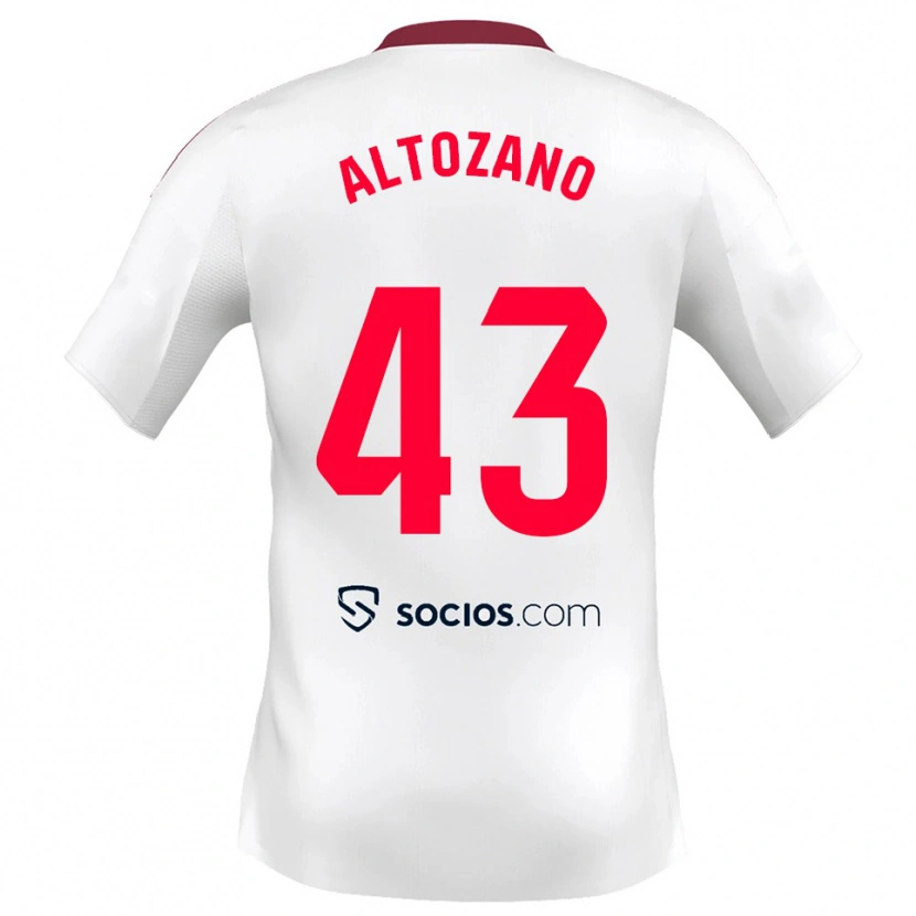 Danxen Dětské Edu Altozano #43 Bílá Červená Domů Hráčské Dresy 2025/26 Dres