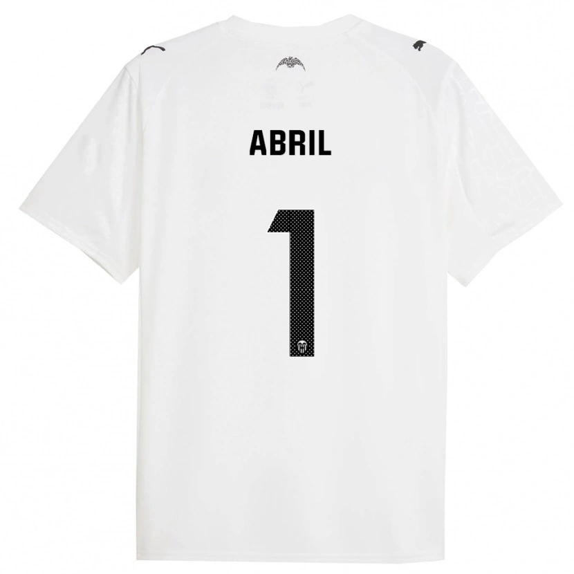 Danxen Dětské Vicent Abril #1 Bílá Černá Domů Hráčské Dresy 2025/26 Dres