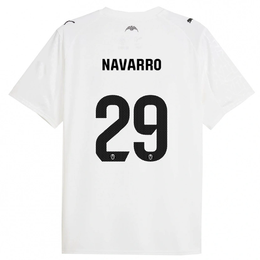 Danxen Dětské Marcos Navarro #29 Bílá Černá Domů Hráčské Dresy 2025/26 Dres