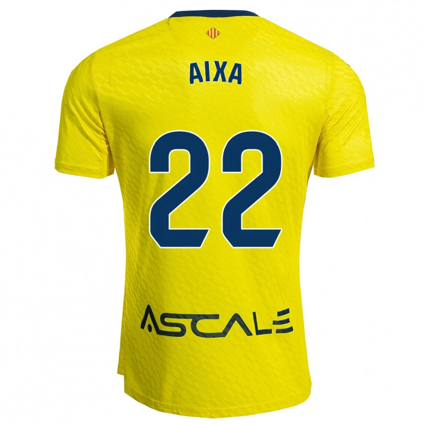 Danxen Dětské Aixa Salvador García #22 Žlutá Tmavě Modrá Domů Hráčské Dresy 2025/26 Dres