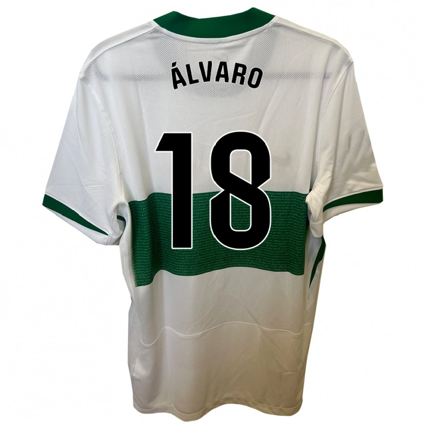 Danxen Dětské Álvaro Rodríguez #18 Bílá Zelená Domů Hráčské Dresy 2025/26 Dres
