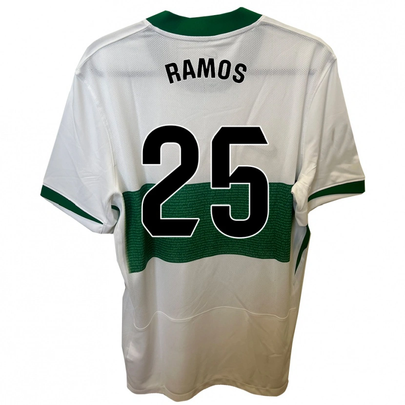 Danxen Dětské Alejandro Ramos #25 Bílá Zelená Domů Hráčské Dresy 2025/26 Dres