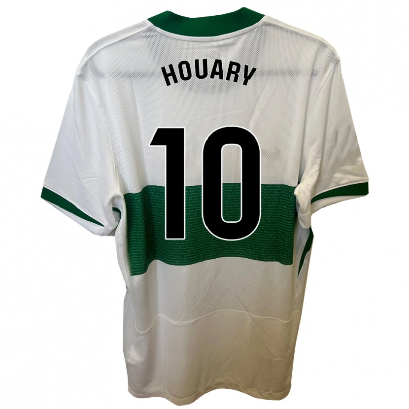 Danxen Dětské Ali Houary #10 Bílá Zelená Domů Hráčské Dresy 2025/26 Dres