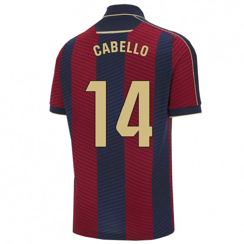 Danxen Dětské Jorge Cabello #14 Červená Tmavě Modrá Domů Hráčské Dresy 2025/26 Dres