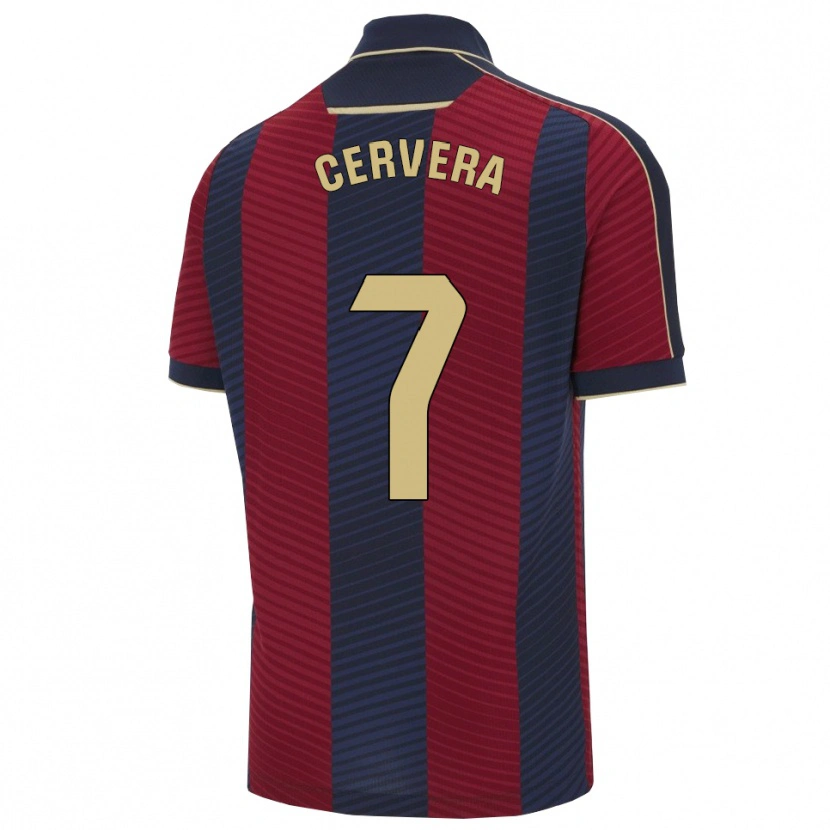 Danxen Dětské Dani Cervera #7 Červená Tmavě Modrá Domů Hráčské Dresy 2025/26 Dres