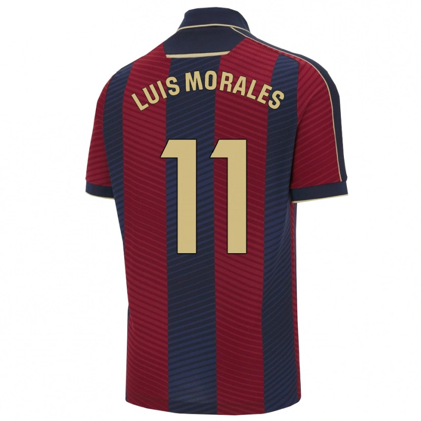 Danxen Dětské José Luis Morales #11 Červená Tmavě Modrá Domů Hráčské Dresy 2025/26 Dres