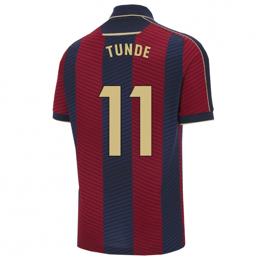 Danxen Dětské Kareem Tunde #11 Červená Tmavě Modrá Domů Hráčské Dresy 2025/26 Dres