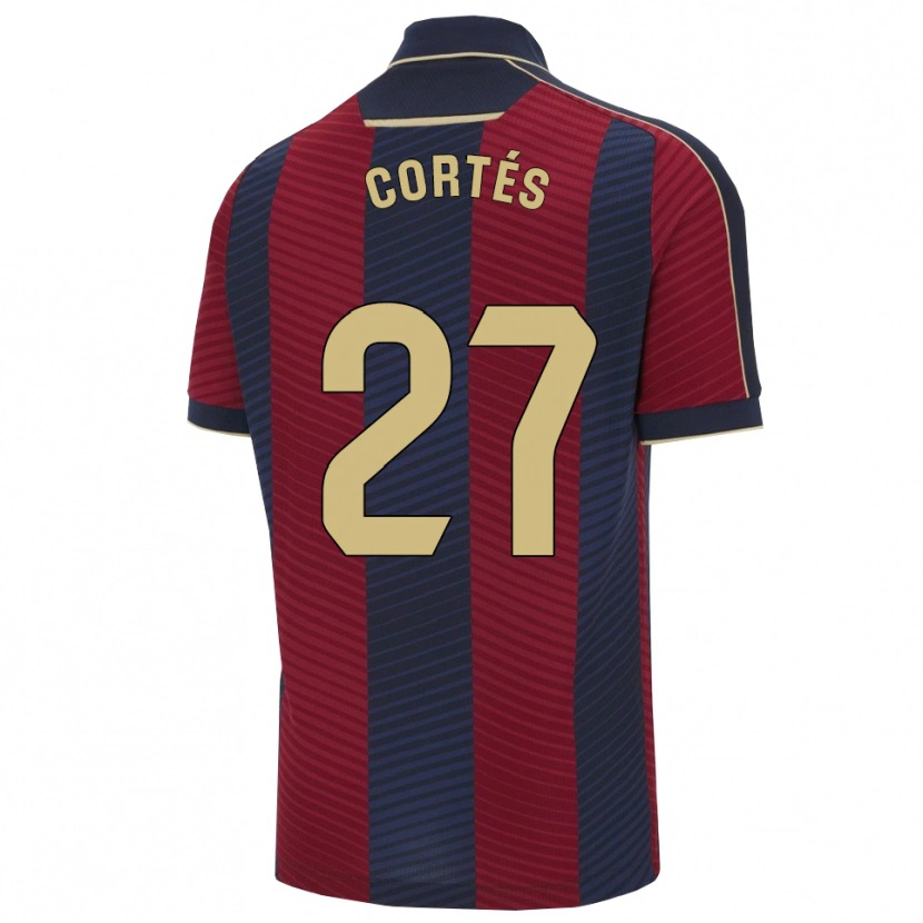 Danxen Dětské Paco Cortés #27 Červená Tmavě Modrá Domů Hráčské Dresy 2025/26 Dres