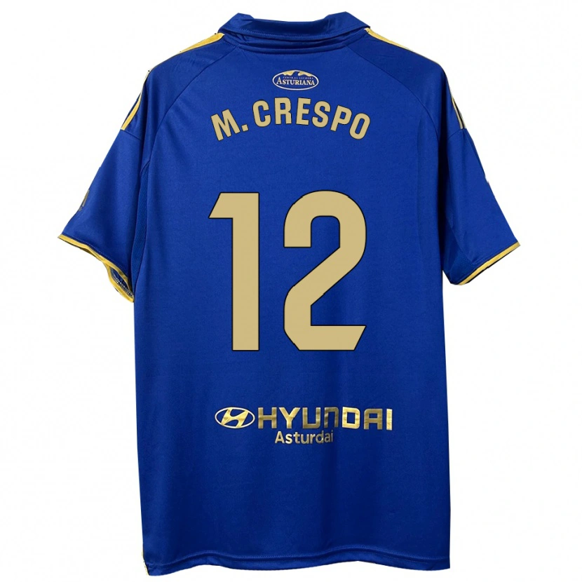 Danxen Dětské Marina Crespo Iglesias #12 Modrá Zlatá Domů Hráčské Dresy 2025/26 Dres