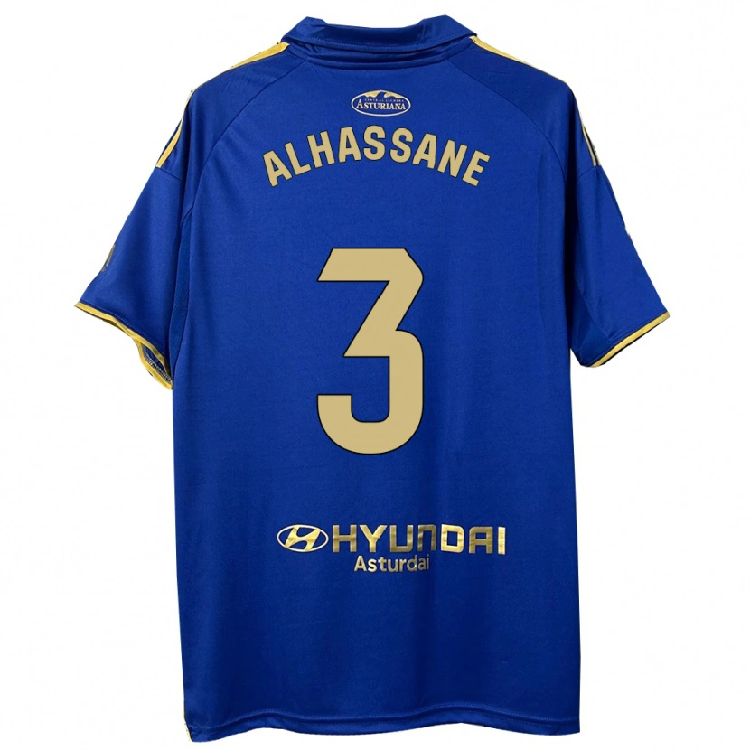 Danxen Dětské Rahim Alhassane #3 Modrá Zlatá Domů Hráčské Dresy 2025/26 Dres