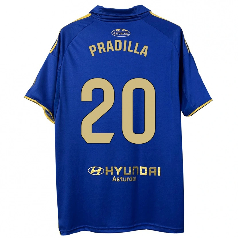 Danxen Dětské Elena Pradilla Aranda #20 Modrá Zlatá Domů Hráčské Dresy 2025/26 Dres