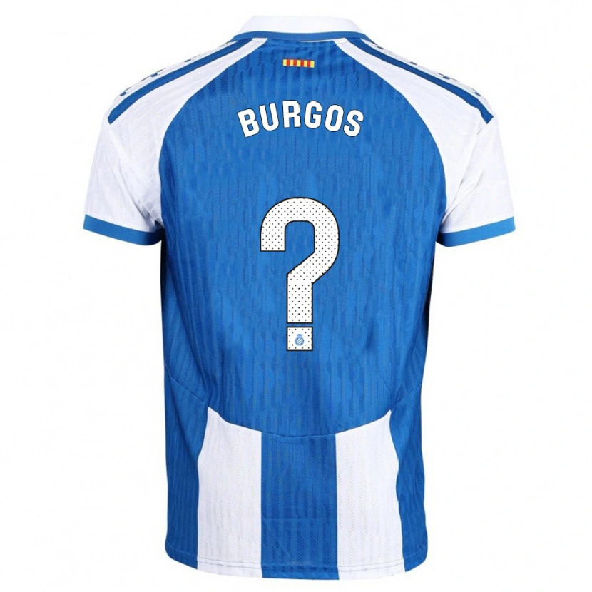 Danxen Dětské Hugo Burgos #0 Modrá Bílá Domů Hráčské Dresy 2025/26 Dres