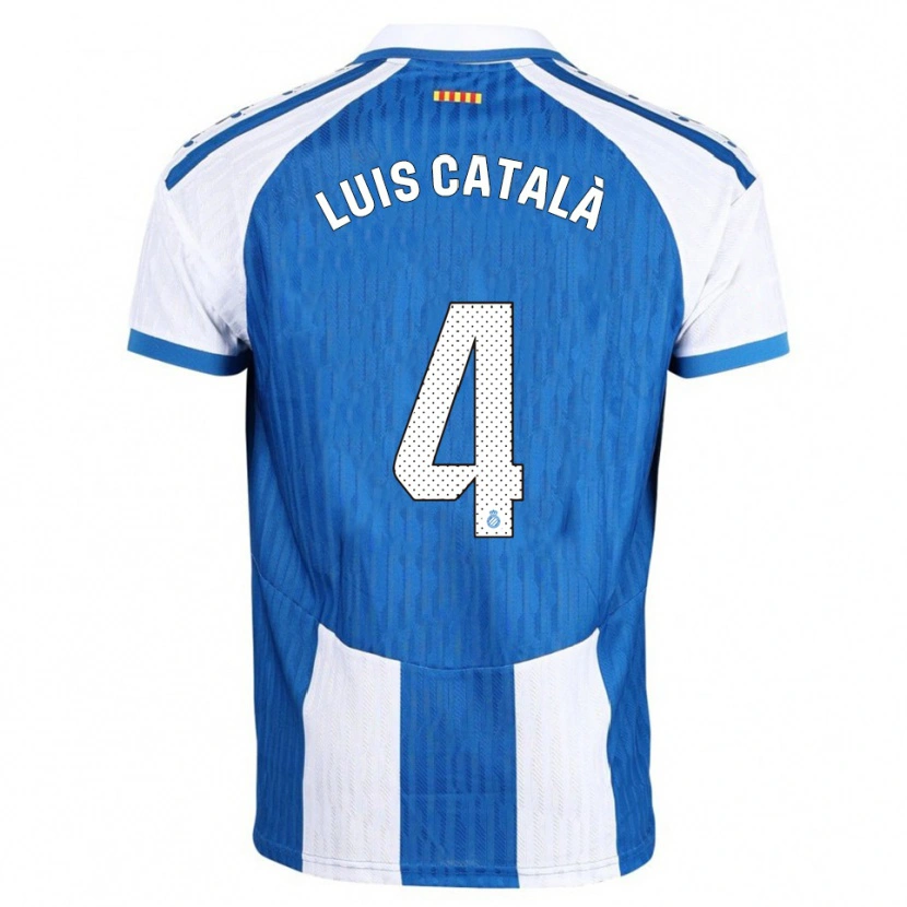 Danxen Dětské José Luis Català #4 Modrá Bílá Domů Hráčské Dresy 2025/26 Dres