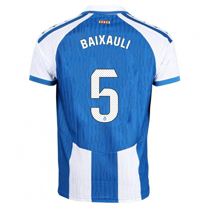 Danxen Dětské Iker Baixauli #5 Modrá Bílá Domů Hráčské Dresy 2025/26 Dres