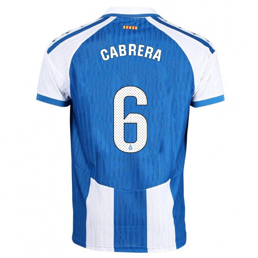 Danxen Dětské Leandro Cabrera #6 Modrá Bílá Domů Hráčské Dresy 2025/26 Dres