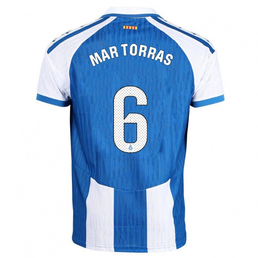 Danxen Dětské Mar Torrás De Fortuny #6 Modrá Bílá Domů Hráčské Dresy 2025/26 Dres