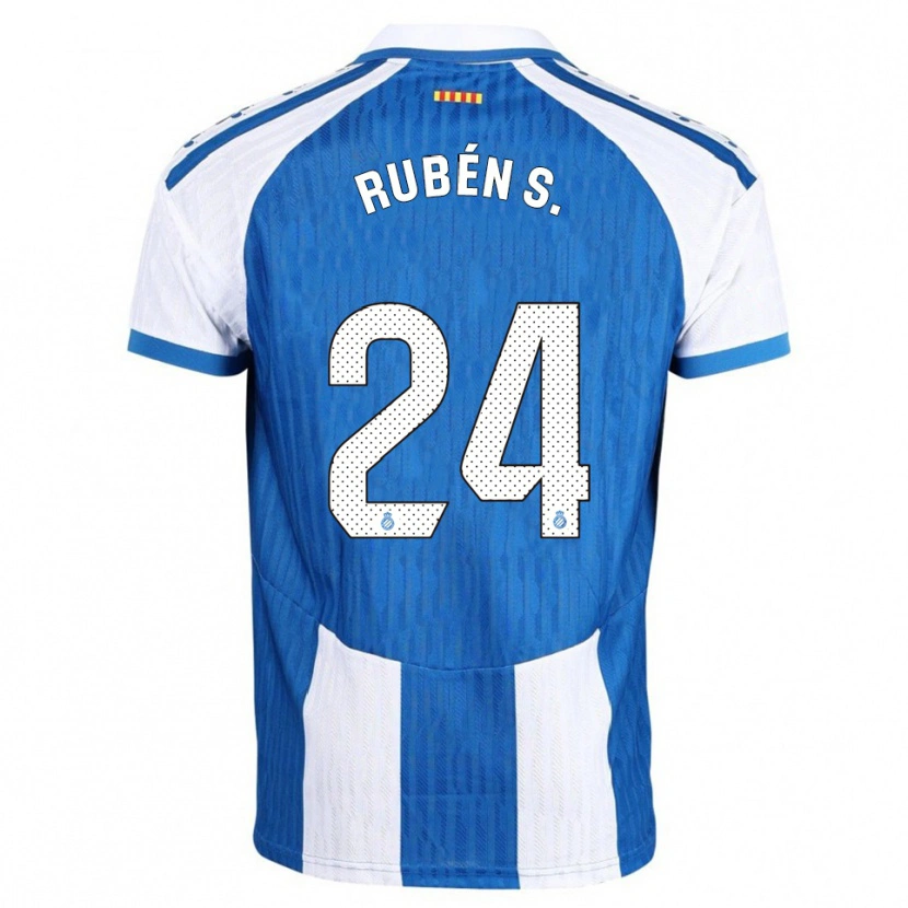 Danxen Dětské Rubén Sánchez #24 Modrá Bílá Domů Hráčské Dresy 2025/26 Dres