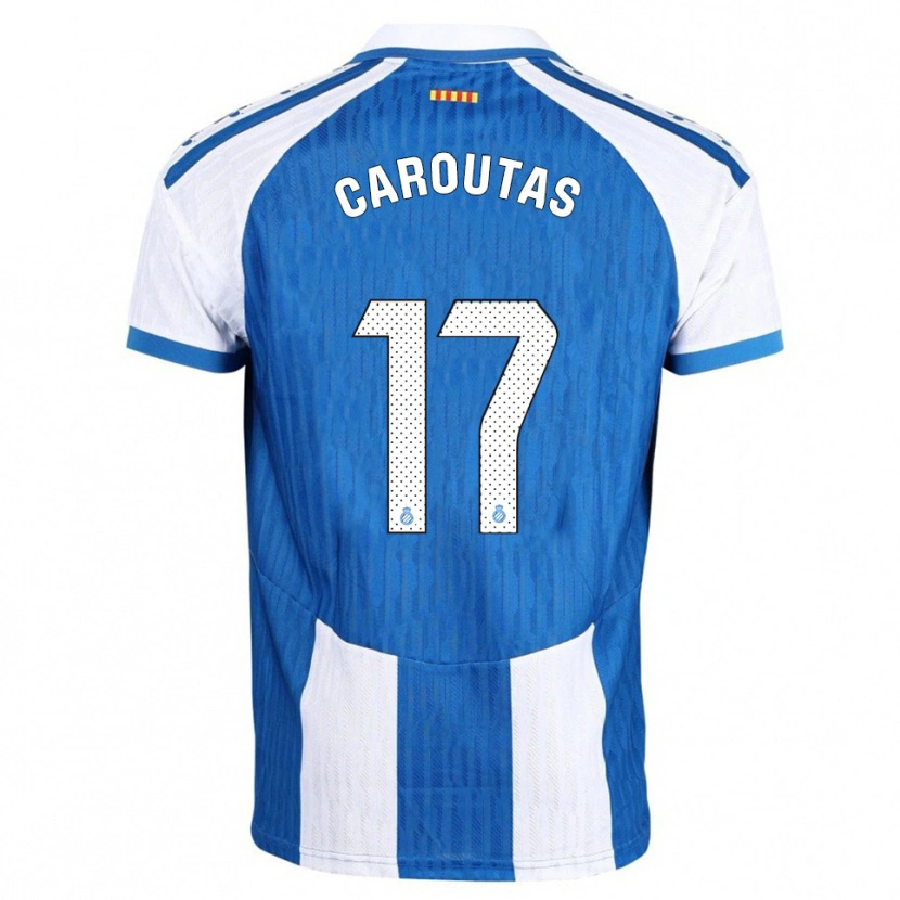 Danxen Dětské Tim Caroutas #17 Modrá Bílá Domů Hráčské Dresy 2025/26 Dres
