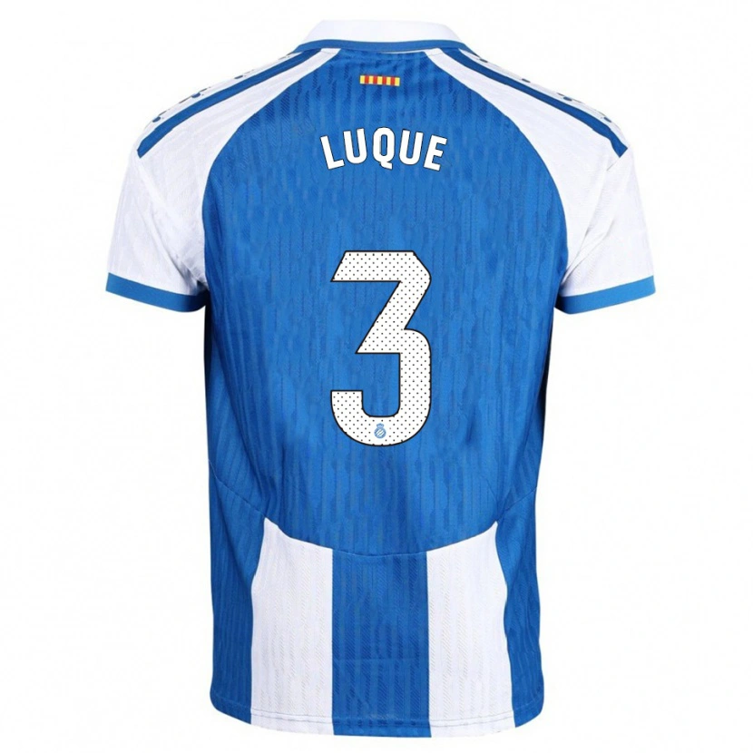 Danxen Dětské Gerard Luque #3 Modrá Bílá Domů Hráčské Dresy 2025/26 Dres