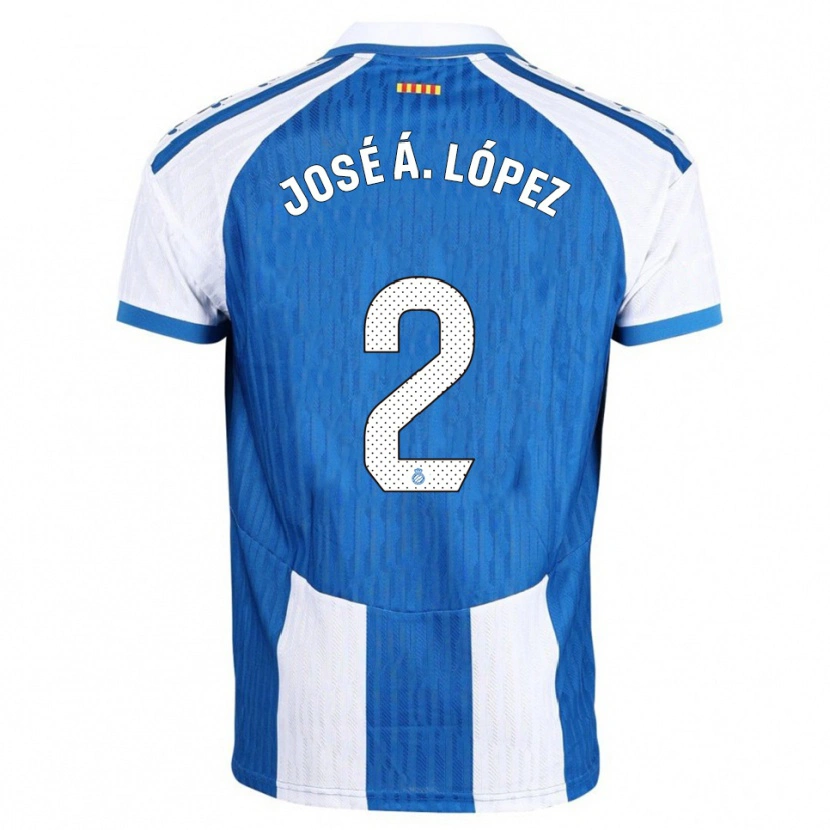 Danxen Dětské José Ángel López #2 Modrá Bílá Domů Hráčské Dresy 2025/26 Dres