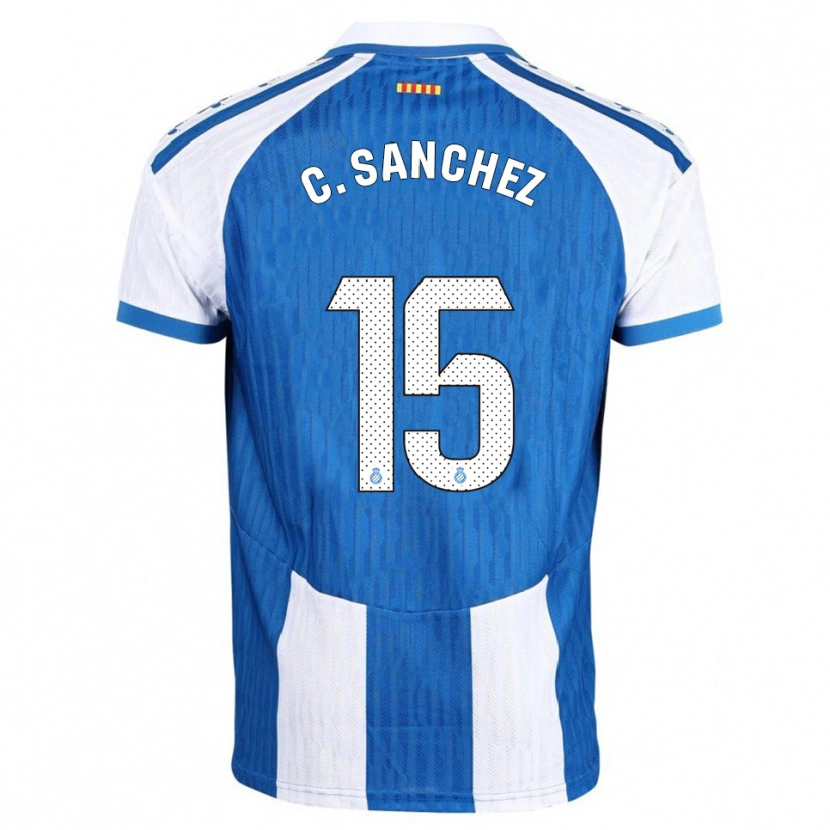 Danxen Dětské Carlos Sánchez #15 Modrá Bílá Domů Hráčské Dresy 2025/26 Dres