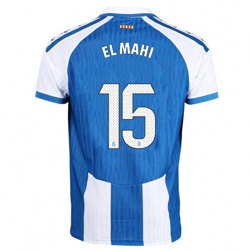 Danxen Dětské Mohamed El Mahi #15 Modrá Bílá Domů Hráčské Dresy 2025/26 Dres