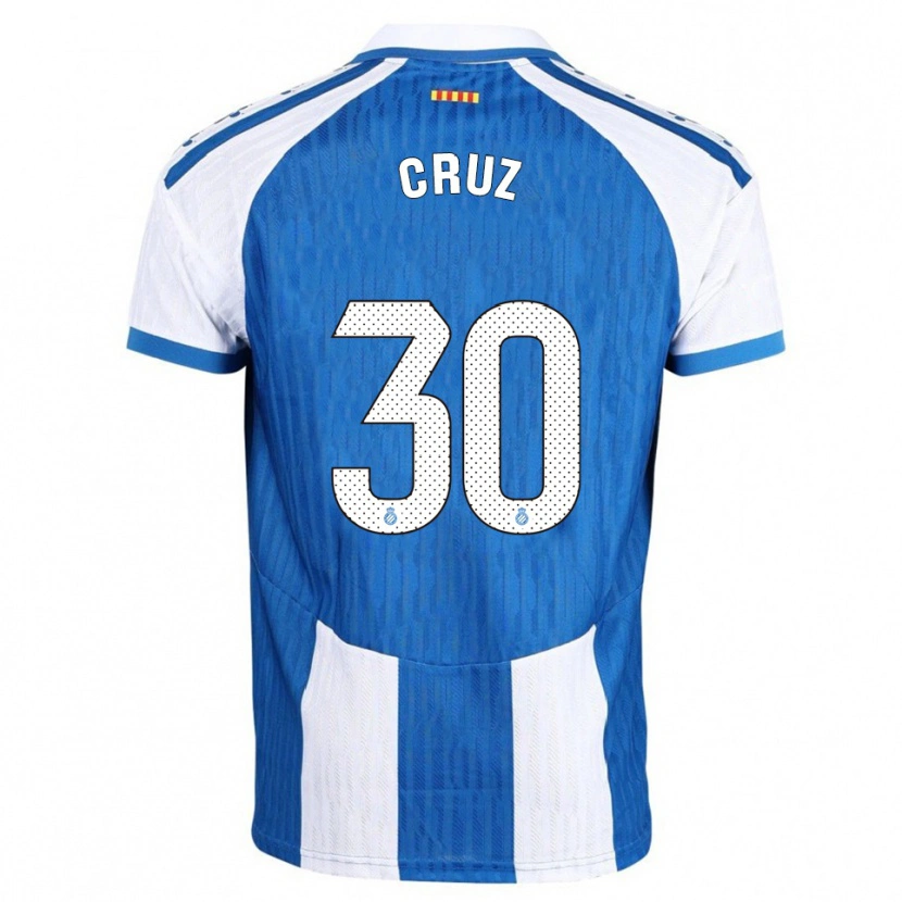 Danxen Dětské Denis Cruz #30 Modrá Bílá Domů Hráčské Dresy 2025/26 Dres