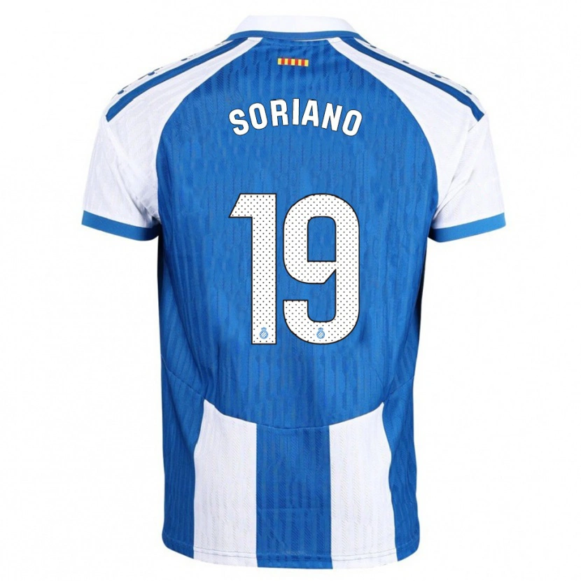 Danxen Dětské Aarón Soriano #19 Modrá Bílá Domů Hráčské Dresy 2025/26 Dres