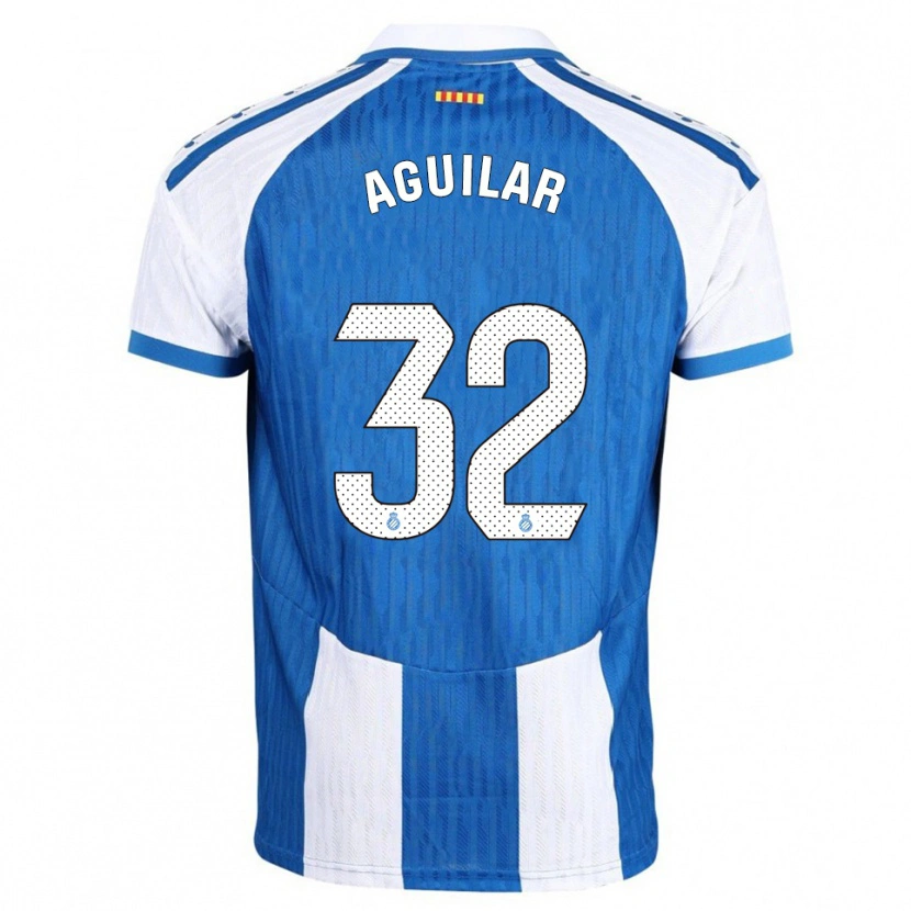 Danxen Dětské Rubén Aguilar #32 Modrá Bílá Domů Hráčské Dresy 2025/26 Dres