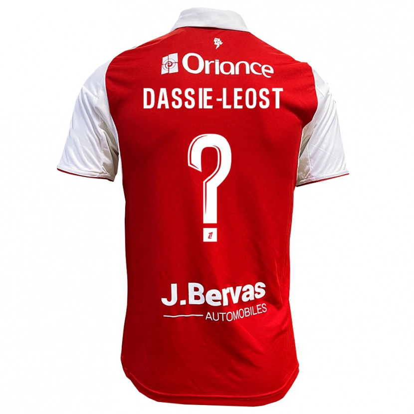 Danxen Dětské Leila Dassie-Leost #0 Červená Bílá Domů Hráčské Dresy 2025/26 Dres