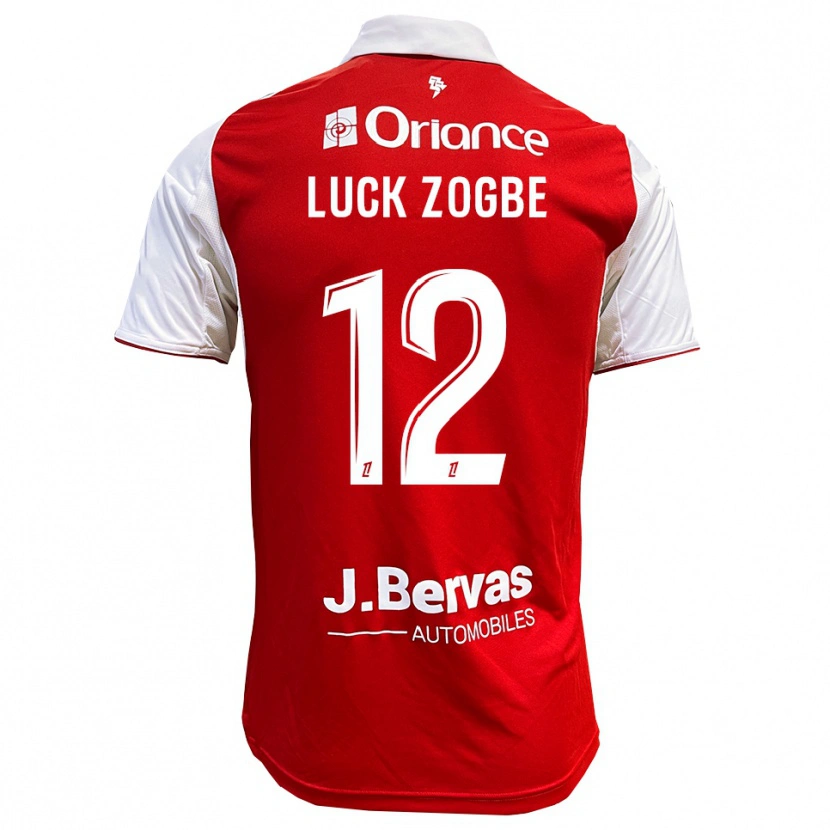 Danxen Dětské Luck Zogbé #12 Červená Bílá Domů Hráčské Dresy 2025/26 Dres